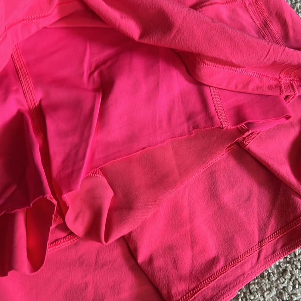 Lululemon hot pink skirt and one shoulder sports bra top set size 8/4 - Picture 6 of 7